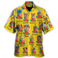 Funny Tropical Floral Dog Hawaiian Shirt Pattern Detail For Vacation Travel And Daily Wear