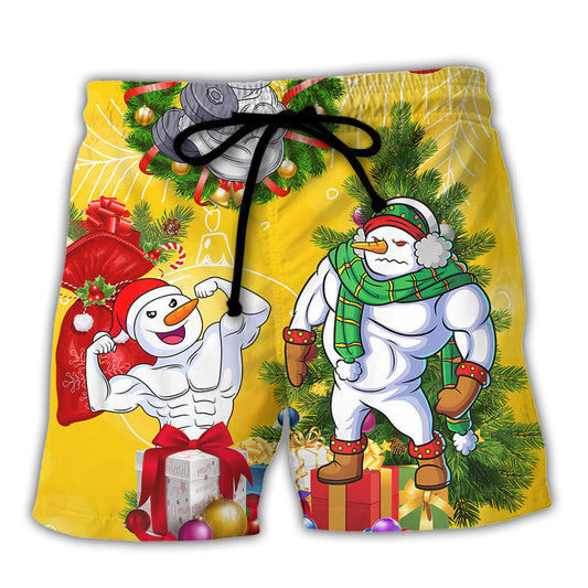 Christmas Snowman Beach Shorts For Casual Day Trips And Thoughtful Gift Giving