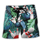 Bowling Tropical Leaf Happy Style Beach Shorts For Resort Trips And Casual Comfort