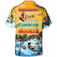 Funny Wakeboarding Beach Gift Hawaiian Shirt For Vacation Days And Relaxed Coastal Outings