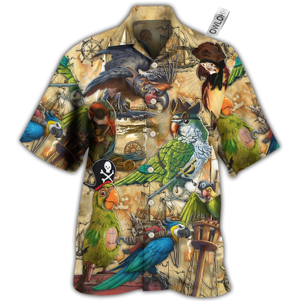 Parrot Pirates Vintage Beach Shorts For Weekend Escapes And Leisure And Relaxation