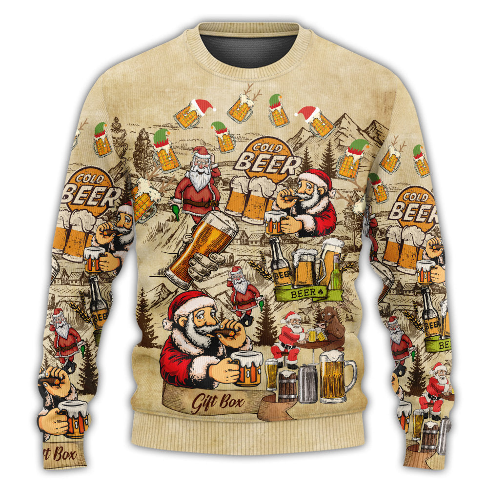 Christmas Merry Xmas Beer Theme Sweater For Festive Events Weekend Outings And Comfortable Winter Style