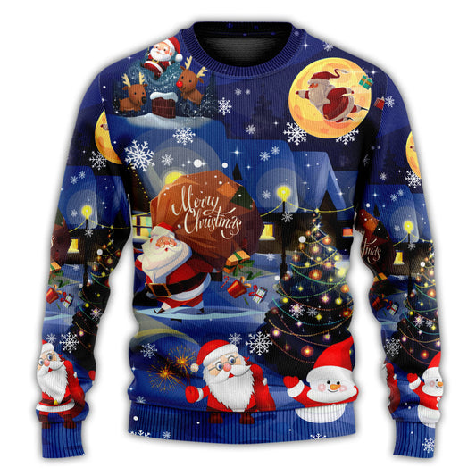 Christmas Santa And Gifts Sweater For Winter Celebrations Family Events And Thoughtful Gifting