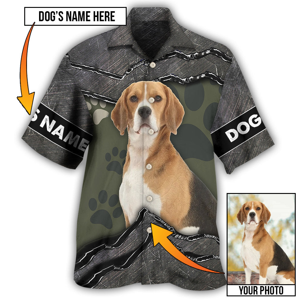 Sweet Dog Personalized Photo Hawaiian Shirt Relaxed Style View For Casual Outings