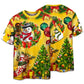 Happy Snowman Christmas Tree Lights Short Sleeve Pajamas Set For Festive Sleepovers And Family Photos