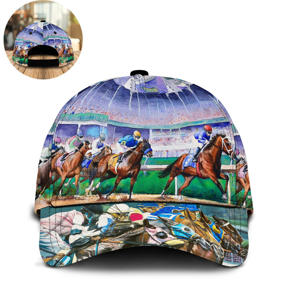 Horse Racing Lover Spirit Classic Cap For Casual Adventures Parties And Seasonal Styling