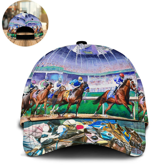 Horse Racing Lover Spirit Classic Cap For Casual Adventures Parties And Seasonal Styling