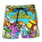 Wonderland Festival Colorful Style Beach Shorts For Coastal Adventures And Resort Days