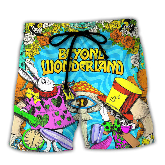 Colorful Music Festival Beach Shorts For Oceanfront Escapes And Versatile Outdoor Wear