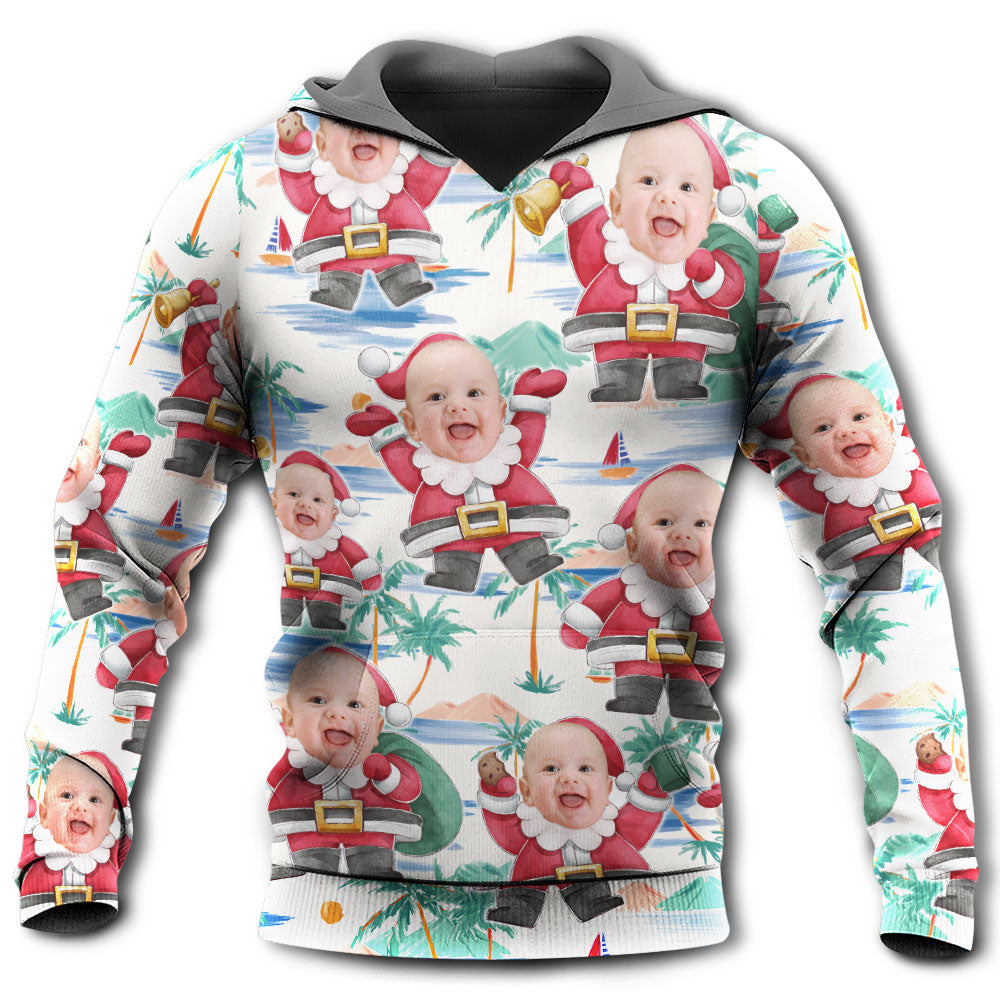 Christmas Santa Summer Beach Hoodie For Festive Days Casual Adventures And Thoughtful Seasonal Gifting