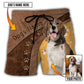 Dog Paw Lovely Dog Personalized Photo Beach Shorts Design View For Poolside Relaxation And Holiday Trips
