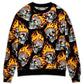 Skull Fire Sweater For Alternative Outfits Seasonal Events And Everyday Comfort