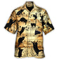 Black Vintage Cat Music Note Hawaiian Shirt For Poolside Relaxation And Sunny Getaways