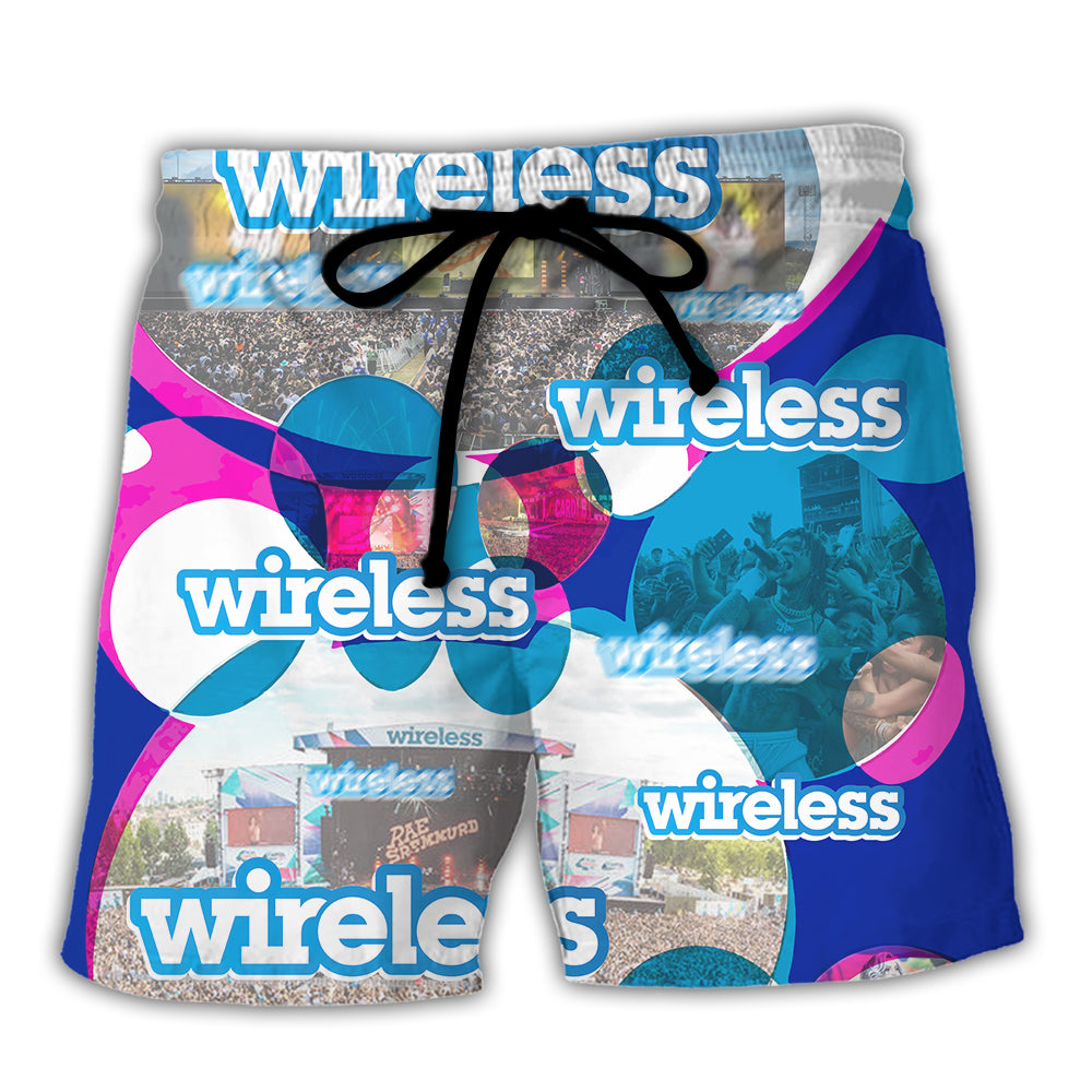 Music Festival Beat Drop Theme Beach Shorts For Resort Trips And Weekend Wear