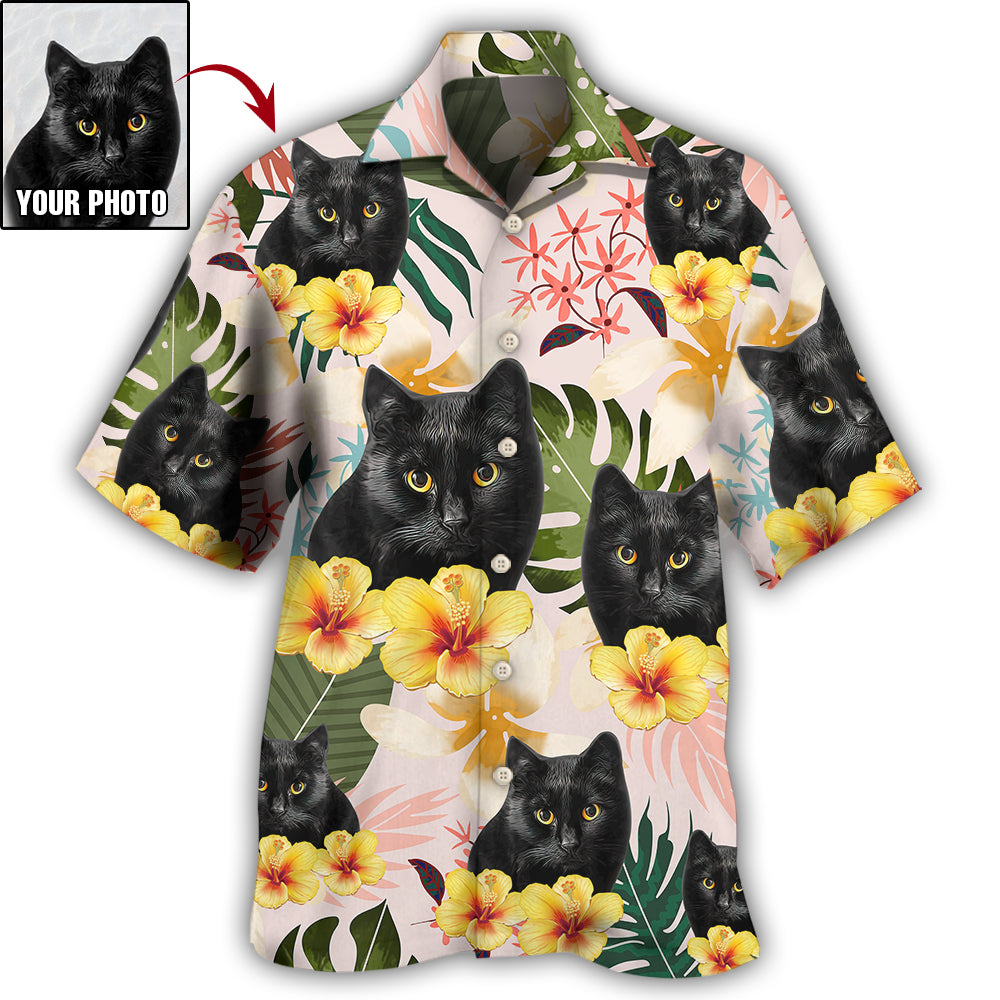 Tropical Cat Various Custom Photo Hawaiian Shirt For Summer Events And Casual Outdoor Wear