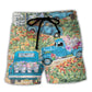Floral Truck Beach Shorts For Resort Getaways And Versatile Outdoor Wear