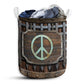 Small Size Hippie Vintage Sign Laundry Basket For Bathroom Bedroom Storage