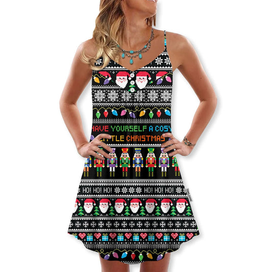 Cozy Little Christmas – Women's Summer Sleeveless V-Neck Camisole Dress