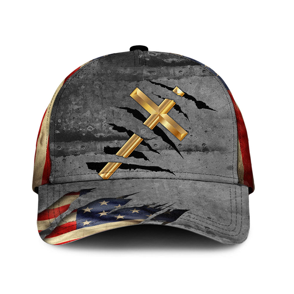 Faith Cross America Classic Cap For Everyday Accessories Vacations And Outdoor Fun
