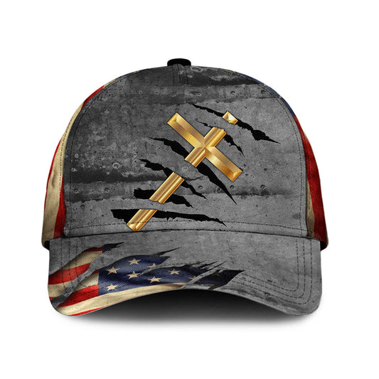 Faith Cross America Classic Cap For Everyday Accessories Vacations And Outdoor Fun