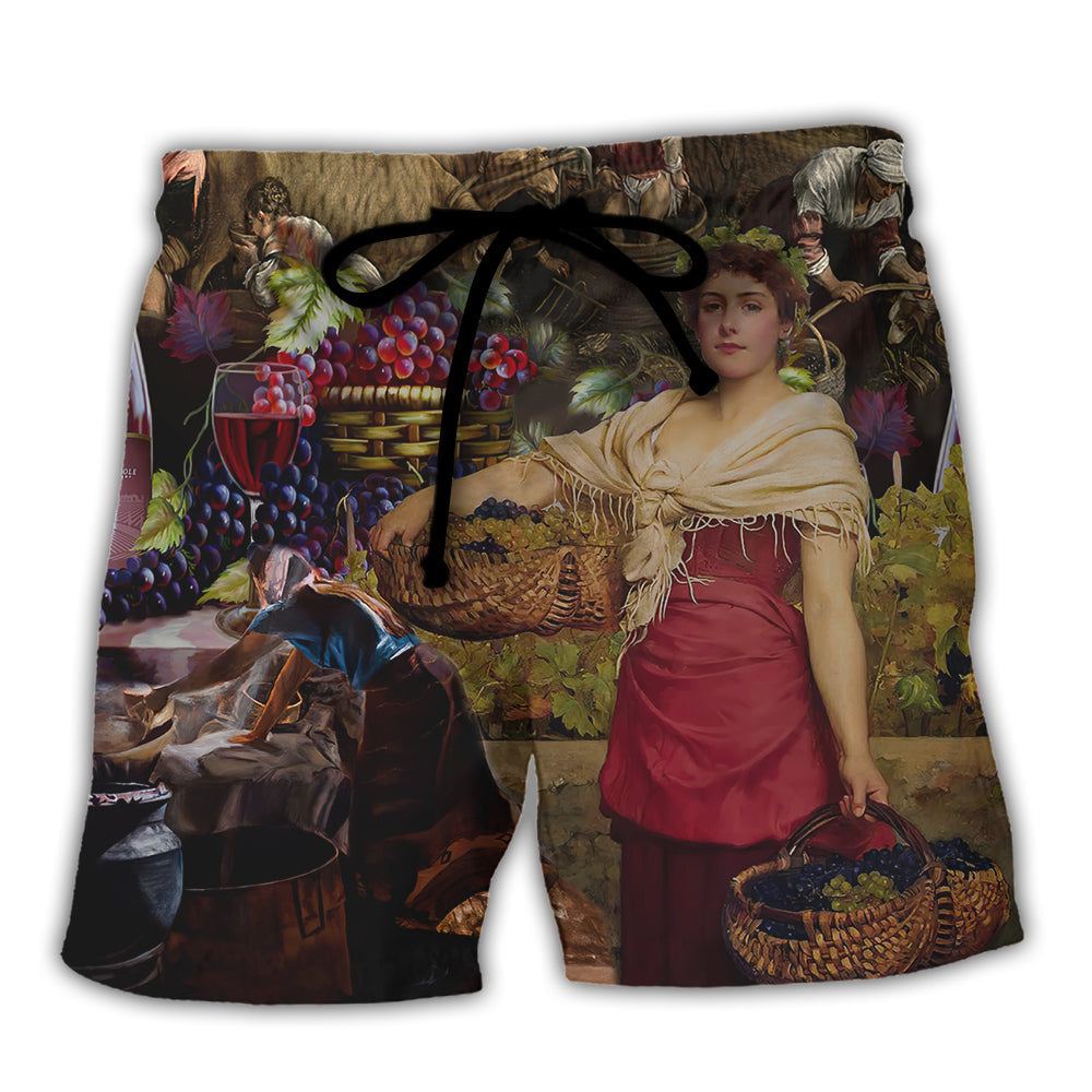 Wine Beach Shorts For Warm Weather Outings And Weekend Casual Style