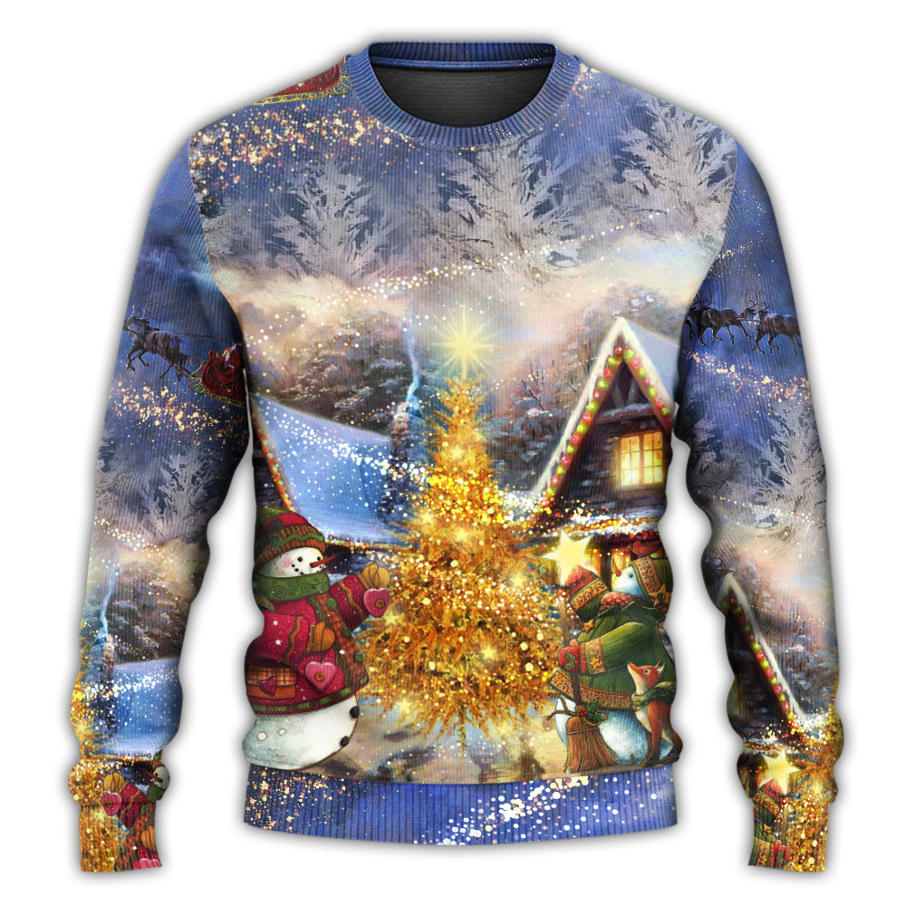 Christmas Santa Reindeer Snowman Family Sweater For Seasonal Parties Cozy Gatherings And Thoughtful Holiday Gifts