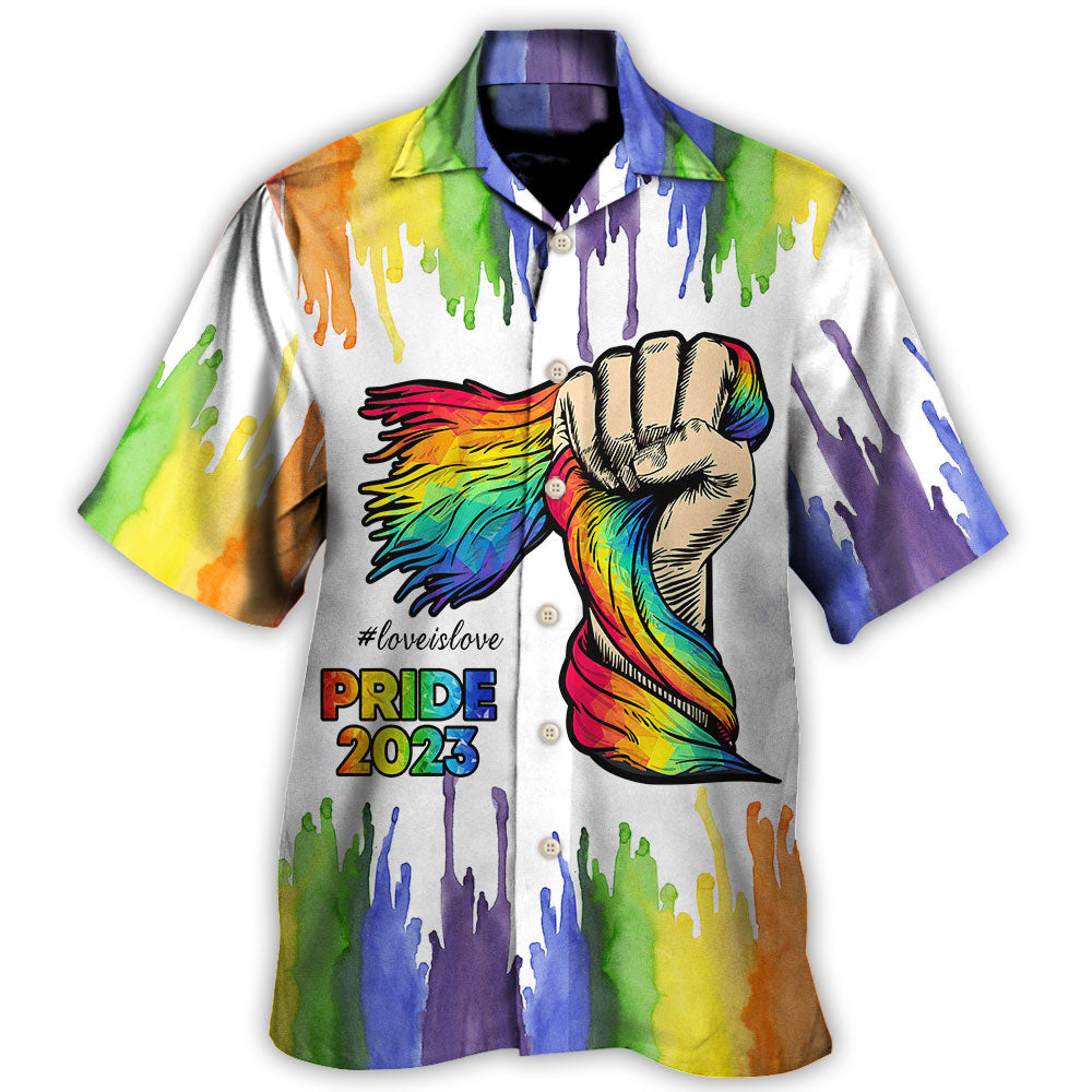 Rainbow Pride Celebration Hawaiian Shirt For Coastal Adventures And Warm Weather Wear