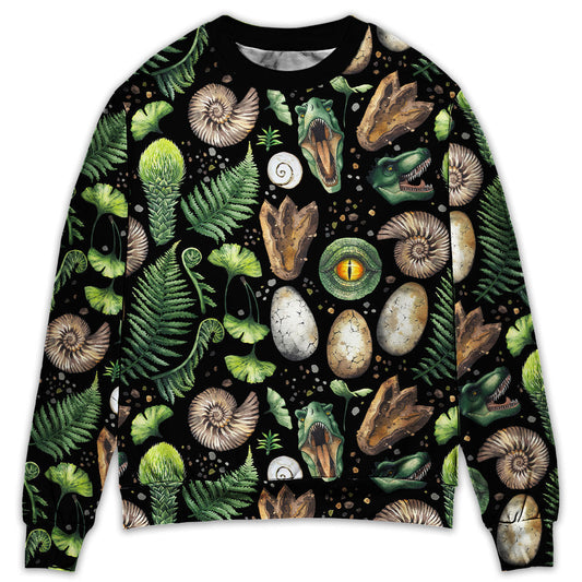 Dinosaur Abstract Pieces Black Sweater For Animal Lovers Casual Wear Holidays And Thoughtful Gifting