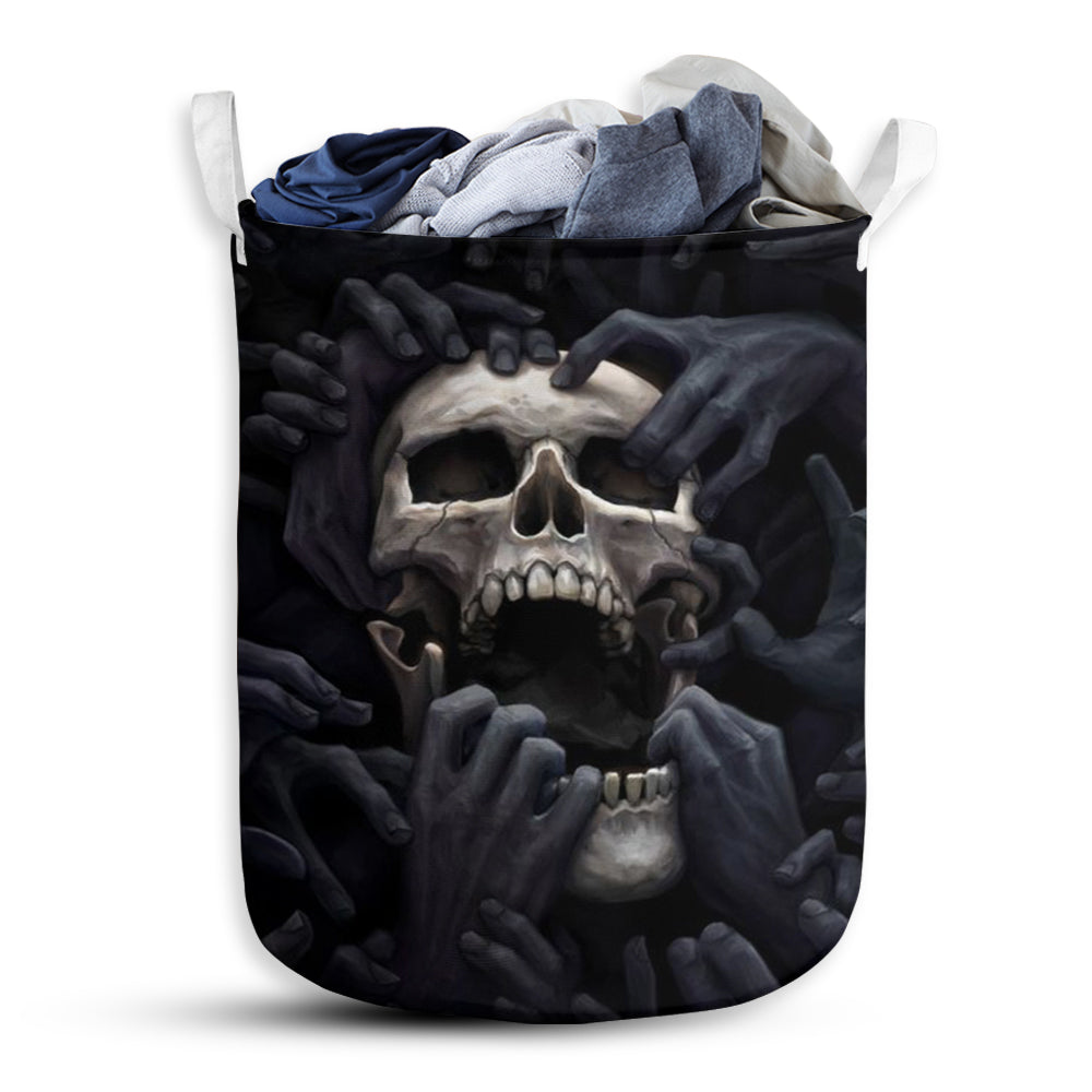 Small Size Skull Love Darkness Amazing Laundry Basket For Bathroom Bedroom Storage