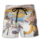 Climbing Life's A Climb View Quote Beach Shorts Pattern View For Weekend Trips And Outdoor Activities