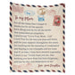 Dear Mom Daughter Love Letter Flannel Blanket For Cozy Bedroom Sofa Decor