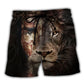 Christian Faith Lion Beach Shorts For Island Getaways And Leisure And Relaxation