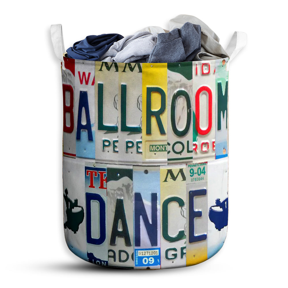 Ballroom Dance Live Love License Plate Laundry Basket For Room Home Organizer