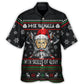 Skull Christmas Norse Warrior Valhalla Glory Hawaiian Shirt For Resort Getaways And Comfortable Summer Activities
