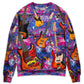 Purple Guitar Music Sweater For Rehearsals Weekend Outings And Expressive Casual Styling
