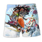 Santa Humor Happy Christmas Vibes Beach Shorts Pattern View For Weekend Trips And Outdoor Activities