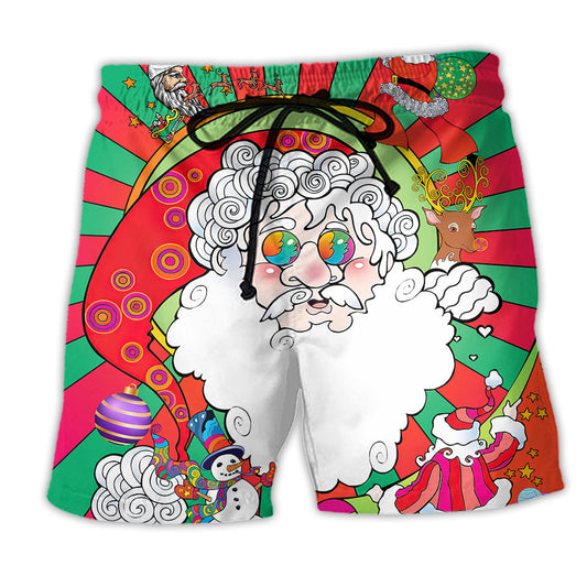 Hippie Fantasy Santa Beach Shorts For Casual Day Trips And Laid Back Styling
