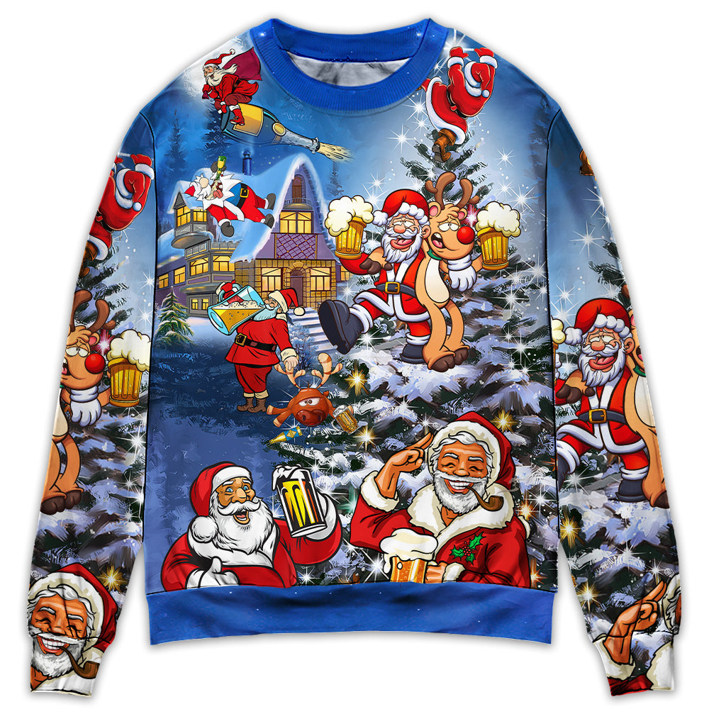 Christmas Funny Santa Holiday Cheer Sweater For Seasonal Parties Cozy Gatherings And Thoughtful Holiday Gifts