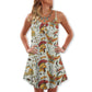 Christmas Ancient Warrior Symbols V-Neck Sleeveless Cami Dress For Holiday Parties And Relaxed Vacation Wear