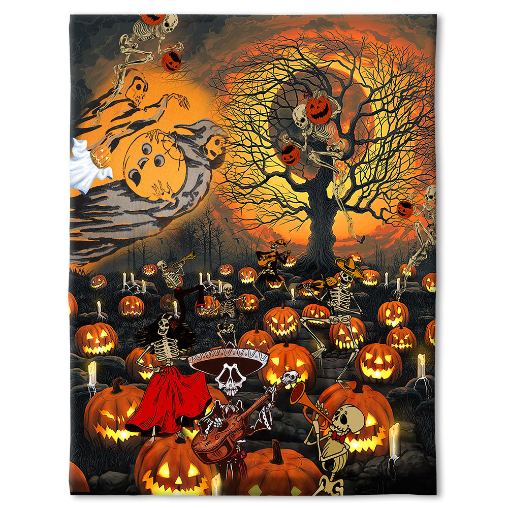 Skull Halloween Skull Darkness Flannel Blanket For Cozy Bedroom Sofa Decor