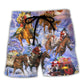 Christmas Santa Horse Beach Shorts For Warm Weather Outings And Lightweight Summer Style