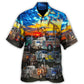 Classic Truck Monster Sunset Hawaiian Shirt Resort Outfit View For Tropical Vacations