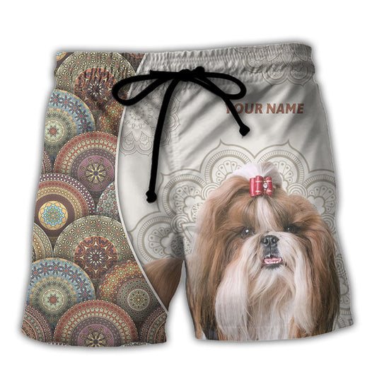 Shih Tzu Beach Shorts For Resort Getaways And Easy Warm Weather Wear