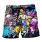 Disco Party Colorful Dance Style Beach Shorts For Outdoor Activities And Vacation Styling