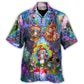 Colorful Hippie Magic Mystic Hawaiian Shirt Creative Print View For Casual Outings
