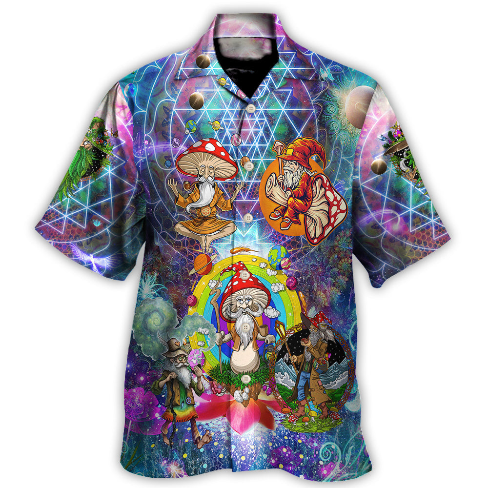 Colorful Hippie Magic Mystic Hawaiian Shirt Creative Print View For Casual Outings