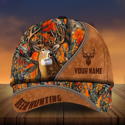 Leather Deer Hunting Personalized Classic Cap For Summer Vacations Parties And Outdoor Events