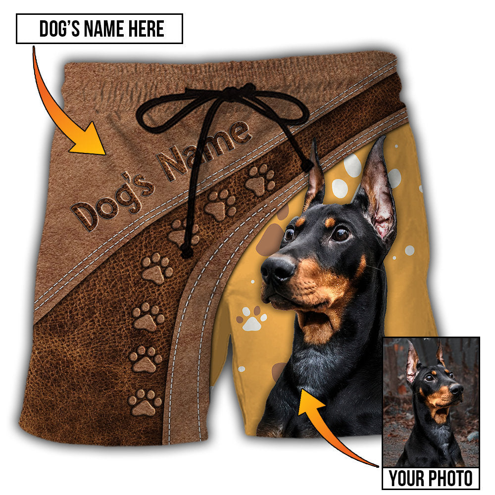Dog Sweet Lover Personalized Photo Beach Shorts Design Detail For Casual Warm Weather Outfits