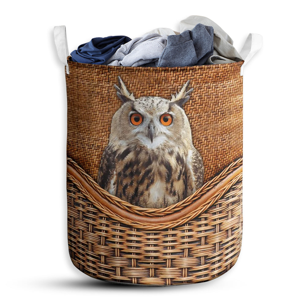 Small Size Owl Laundry Basket For Bathroom Bedroom Storage