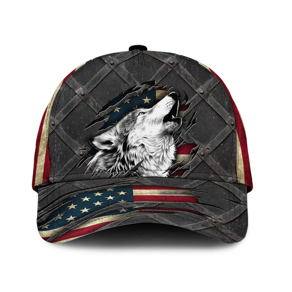 Wolf America Vintage Classic Cap For Outdoor Travel Festivals And Relaxed Everyday Wear